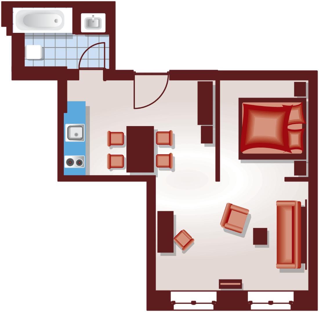 Apartmenthotel Quartier M 라이프치히 객실 사진